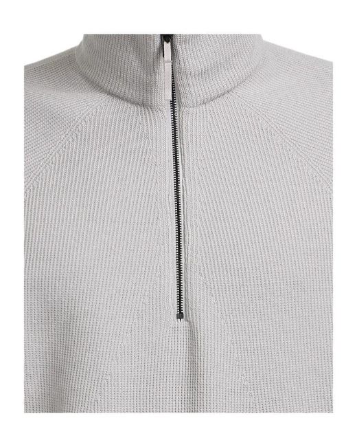 Veilance Gray Half-Zip Sweater for men