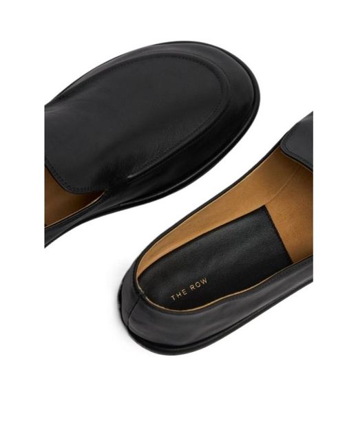 The Row Black Tapered Toe Loafers