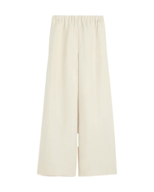 Max Mara White Mxmoro Wide-Leg Pants