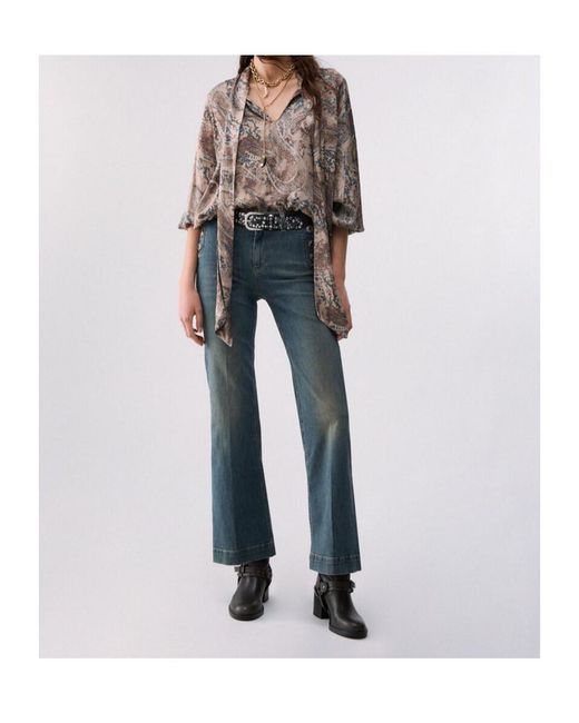 Liu Jo Blue Faded Flared Jeans
