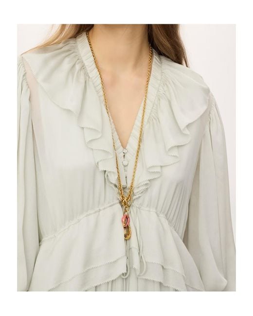 Chloé White Chloé Tropicus Long Pendant Necklace