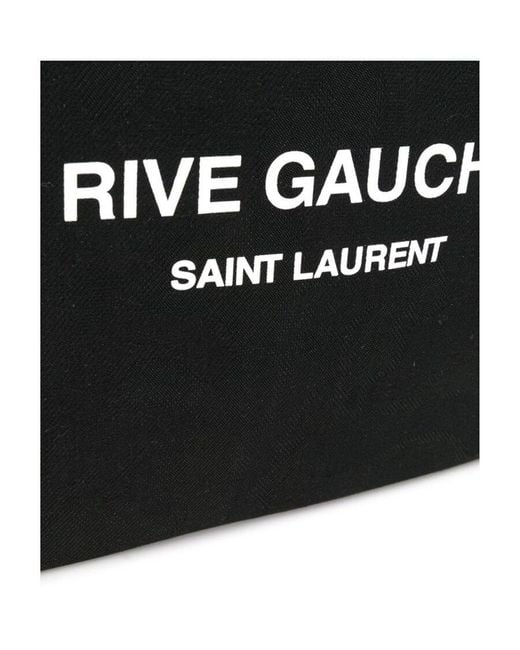 Saint Laurent Black Rive Gauche Print Pouch for men
