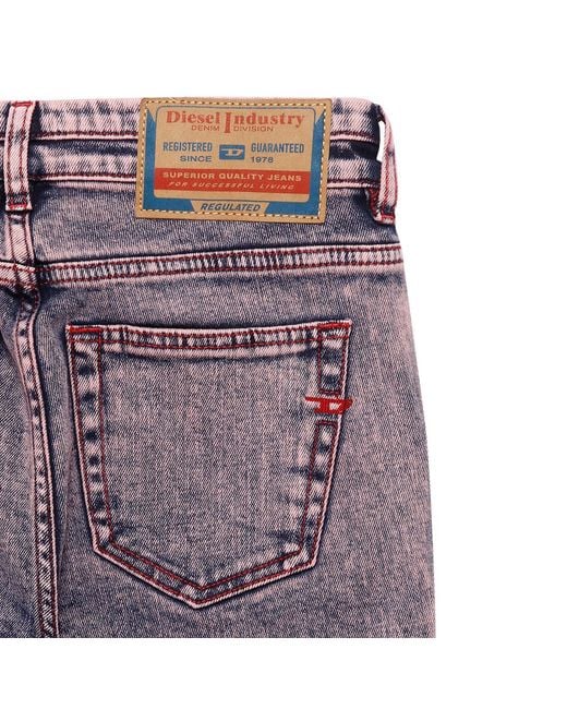 DIESEL Red D-Duc Quilted Stirrup Skinny Jeans