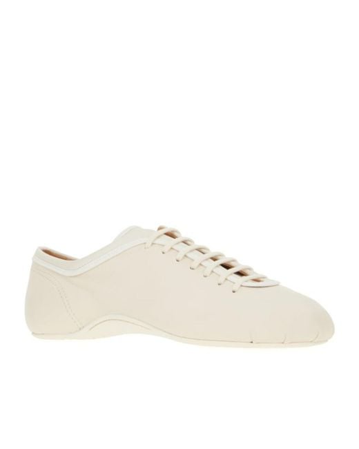Dries Van Noten Natural Round-Toe Ballet Flats