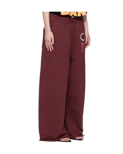 Lu'u Dan Purple Bruce Lee X Collaboration Gym Drawstring Sweatpants for men
