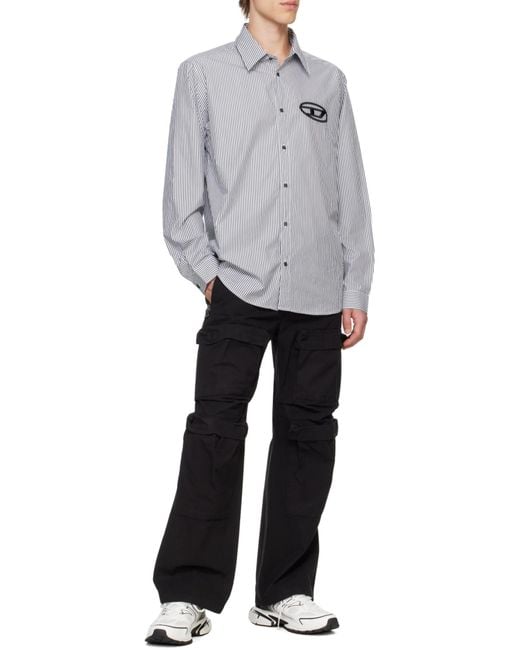 DIESEL Black P-Danzel Twill Cargo Pants for men