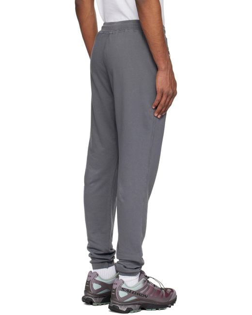 C P Company Gray Logo-Print Sweatpants for men