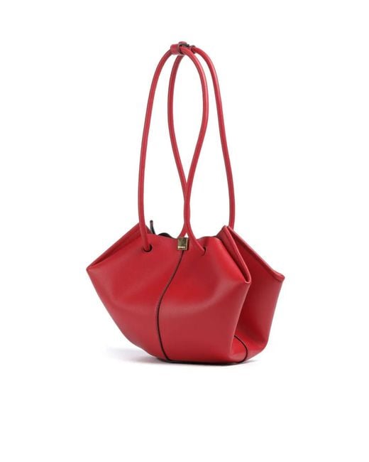 Coccinelle Red Kamy Logo Lettering Shoulder Bag