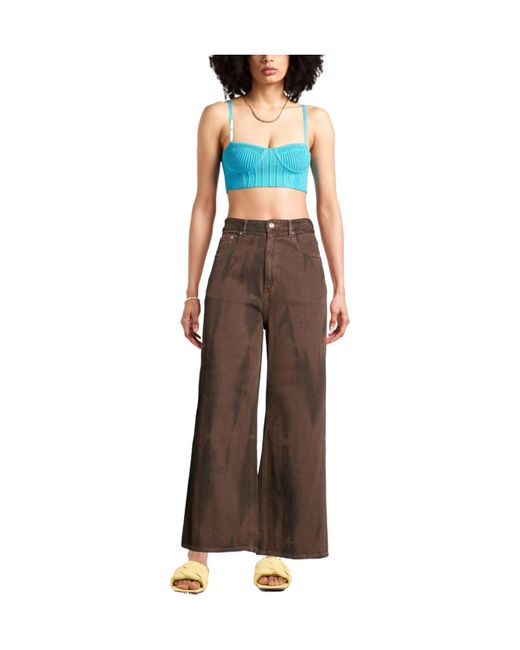 Ganni Brown Loose Trousers