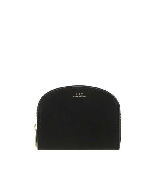 A.P.C. Black Demi Lune Compact Wallet