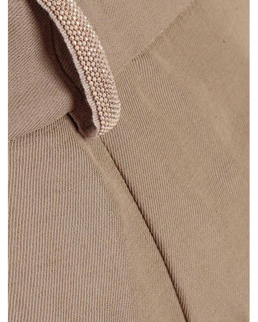 Fabiana Filippi Natural Pleated Tailored Pants