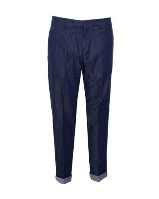 Dondup Blue Regular-Fit Cuffed Jeans for men