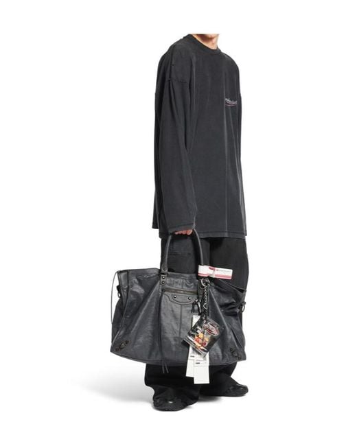 Balenciaga Black Le City Travel Bag for men