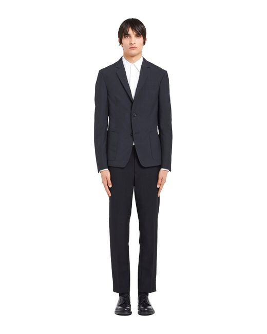 Prada Black Single-Breasted Suit Jacket for men