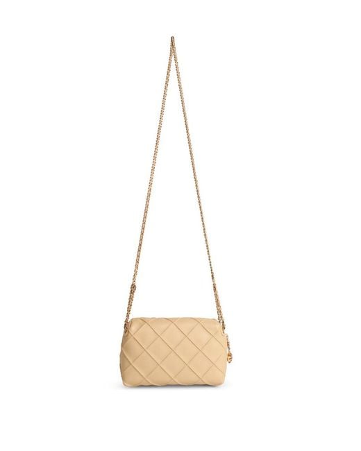 Tory Burch Natural Logo Charm Small Shoulder Bag
