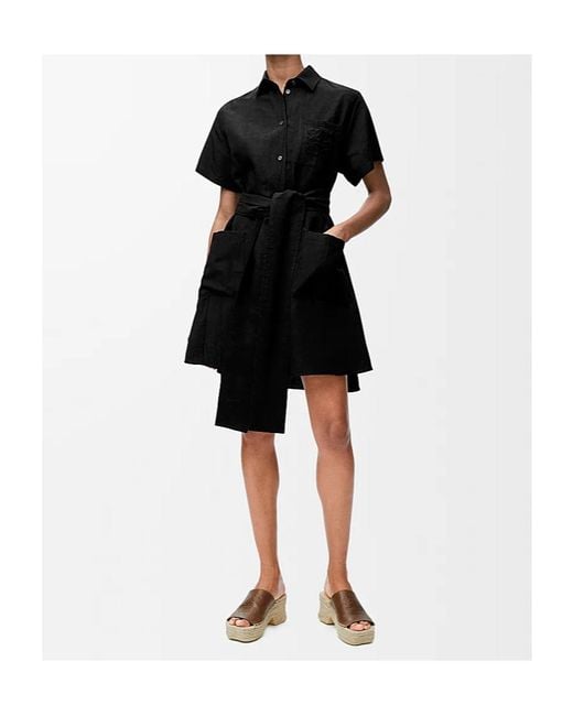ワンピース Loewe Loewe Double Layer Poplin Shirt Dress Loewe Double layer shirt dress in cotton and silk | REVERSIBLE