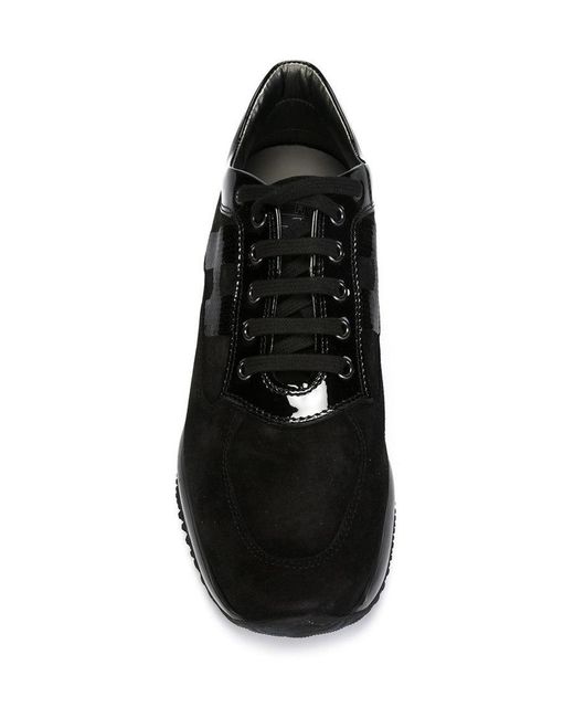 Hogan Black Interactive Lace-Up Sneakers