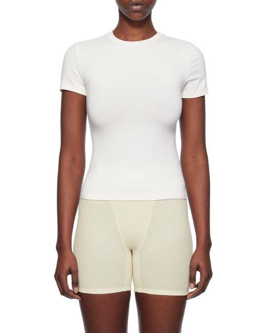 Skims White Short-Sleeved T-Shirt