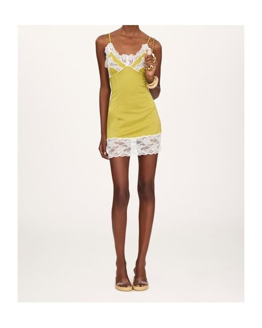 Chloé Yellow Lace-Trim Nightdress