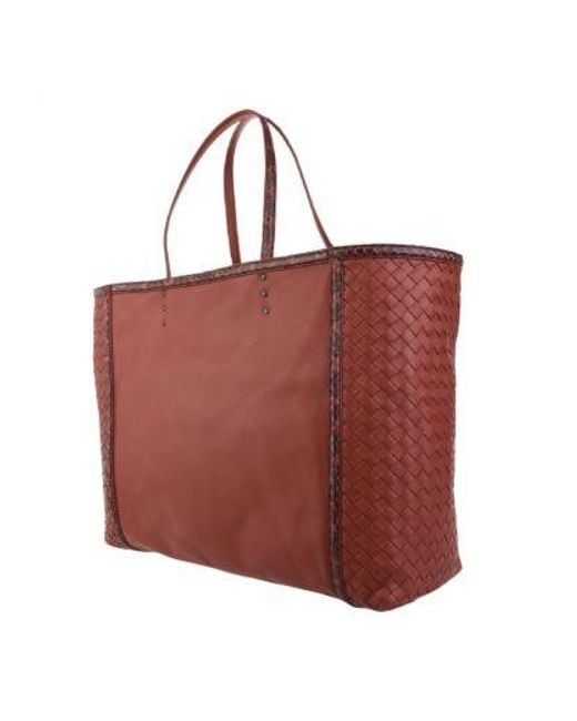 Bottega Veneta Red Logo Handbag
