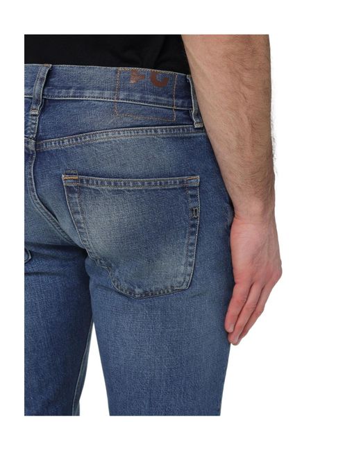 Dondup Blue Buttoned Jeans for men