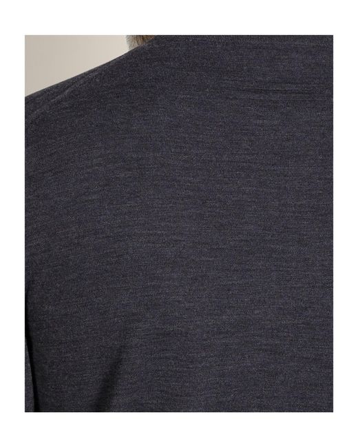 Zegna Blue Dark Vellus Aureum Crewneck for men