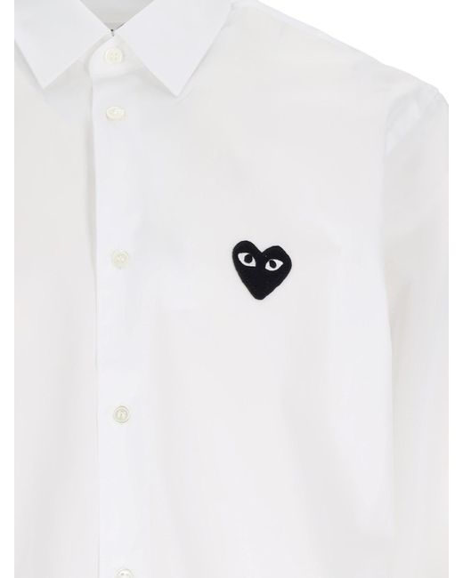 COMME DES GARÇONS PLAY White Logo Shirt for men