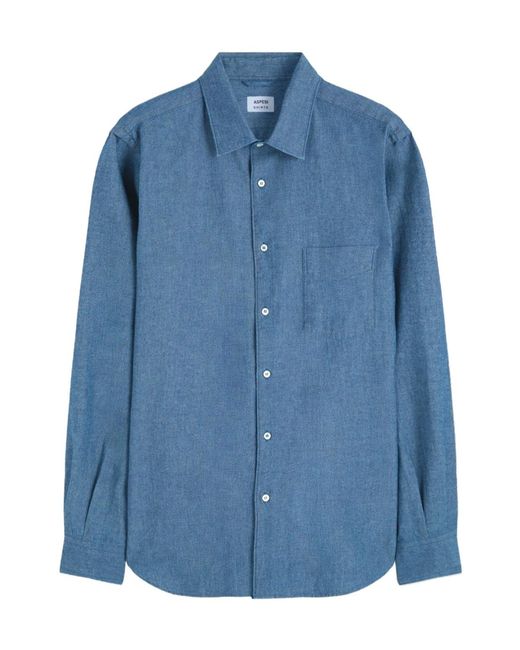 Aspesi Blue Long Sleeve Shirt for men
