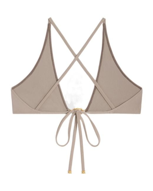 Céline Metallic Triomphe Triangle Top