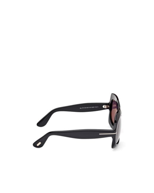 Tom Ford Purple Eyewear Ren Oversized Frame Sunglasses