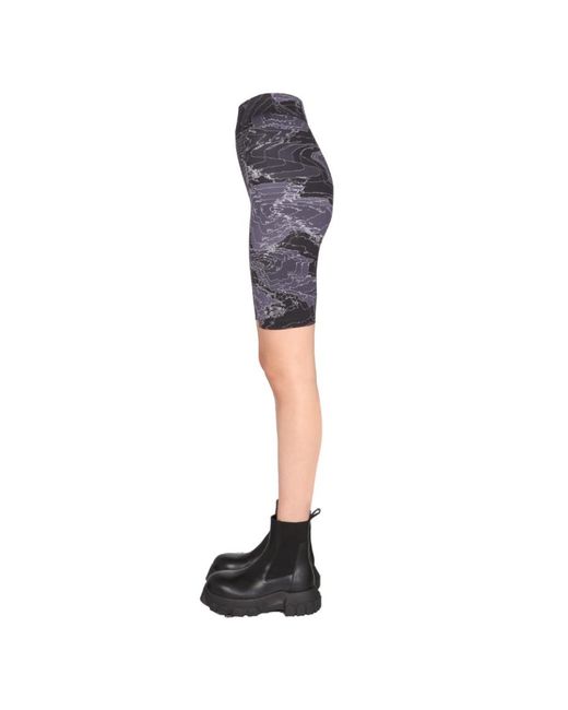 McQ Alexander McQueen Blue Graphic Printed Cycling Shorts