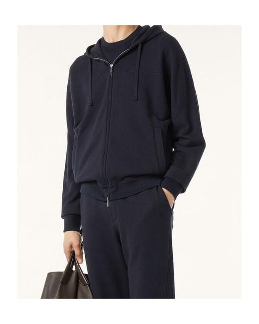 Loro Piana Blue Neem Bomber Jacket for men