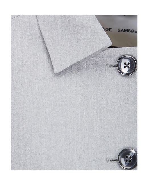 Samsøe & Samsøe Blue Long-Sleeved Casual Jacket