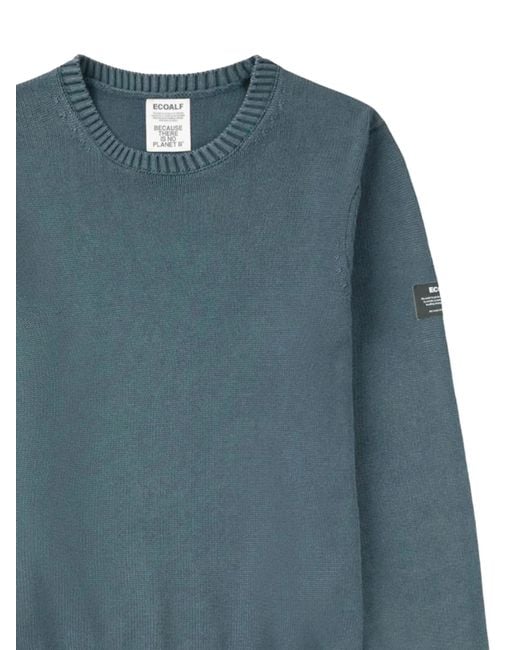 Ecoalf Blue Tail Crew-Neck Sweater for men