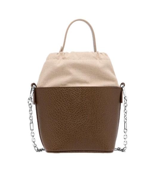 Maison Margiela Brown 5Ac Chain Bucket Bag
