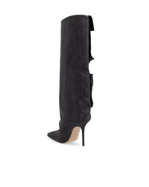 The Attico Black The Sienna Heeled Knee-High Boots