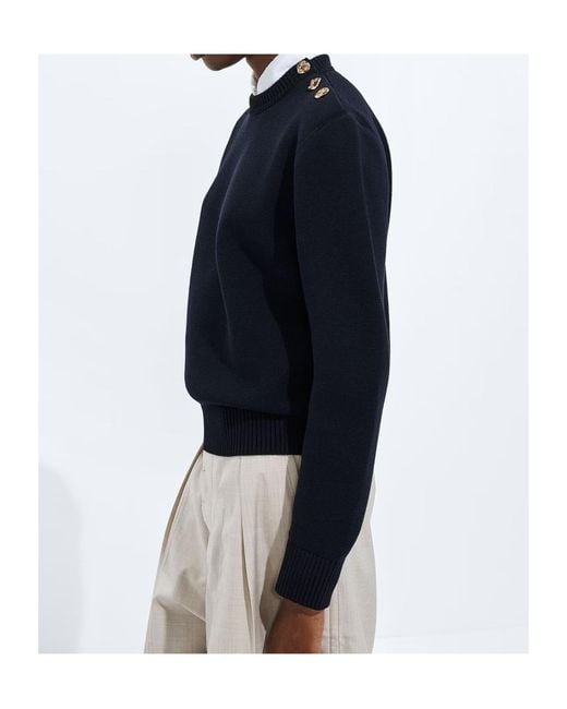 Bottega Veneta Blue Wool And Cotton Sweater