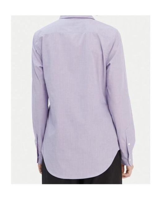 Polo Ralph Lauren Purple Long-Sleeved Light Lilac Cotton Button-Front Shirt
