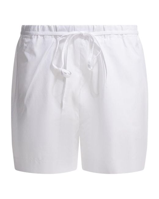Loulou de Saison White Malone Drawstring Shorts