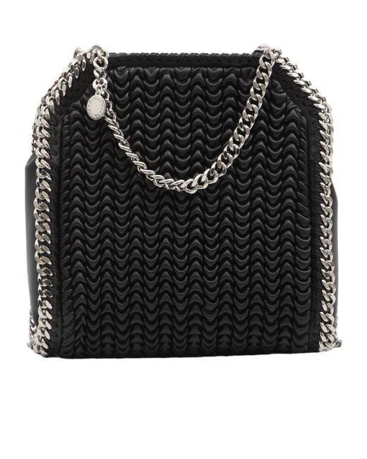 Stella McCartney Black Mini Falabella Link Tote Bag