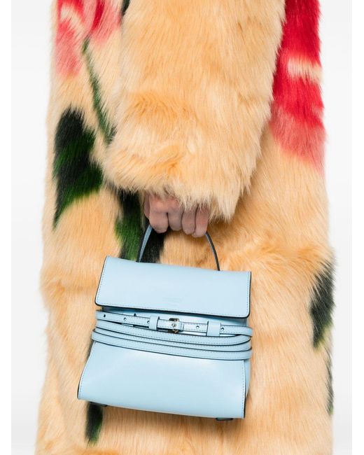 Moschino Blue Tie Me Mini Shoulder Bag