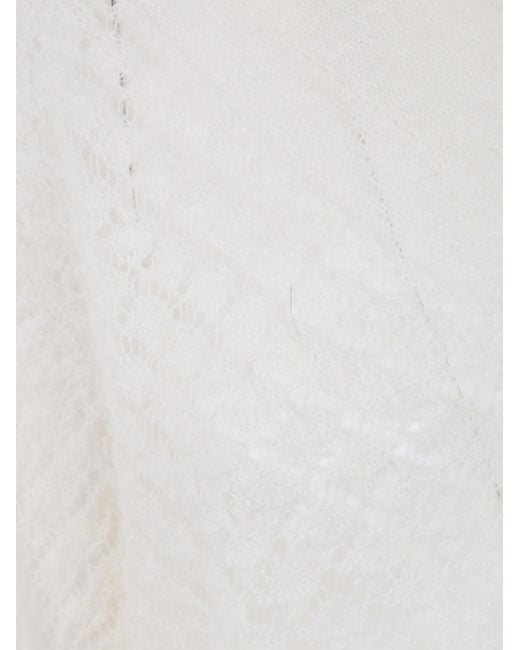 Twinset White Loose Fit Jumper