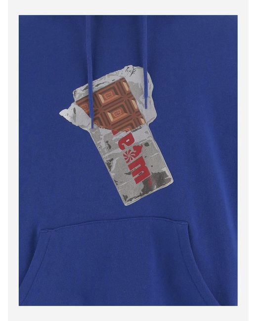 ICECREAM Blue Chocolate Bar Print Hoodie for men