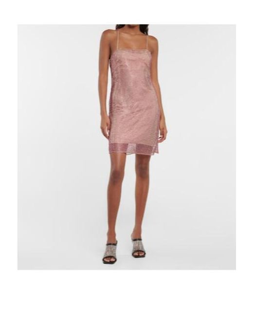 Stella McCartney Pink Crystal-Embellished Minidress