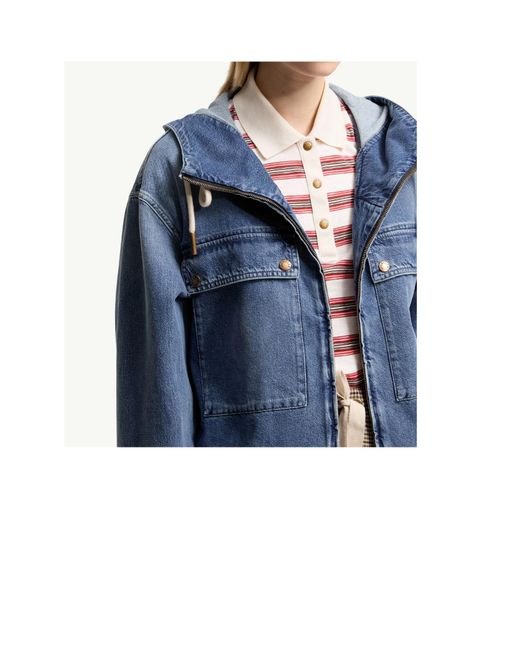 Moncler Blue Ecrevisse 3-In-1 Denim Down Jacket