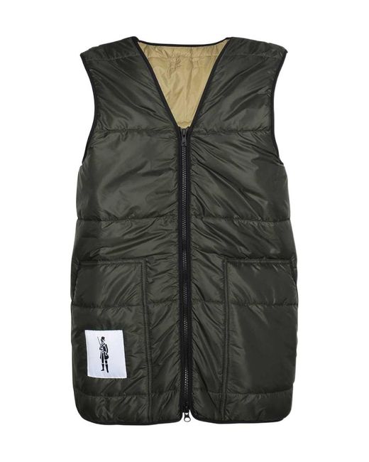 Mackintosh Green Quilted Zip Down Gilet for men