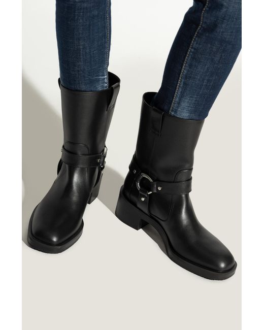 Stuart Weitzman Black Round Toe Ankle Boots