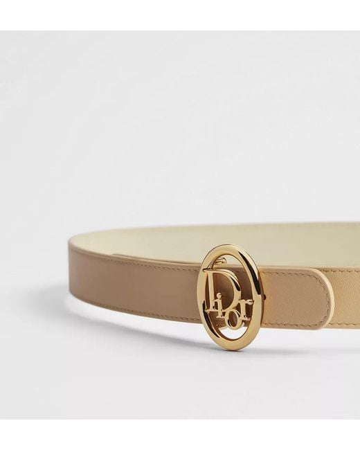 Dior White Reversible Oblique Belt