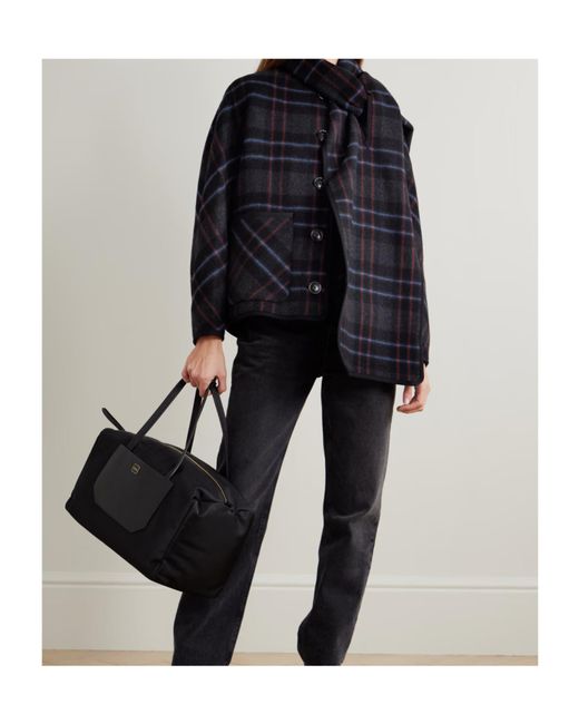 Veronica Beard Black Martine Scarf-Detailed Checked Jacket
