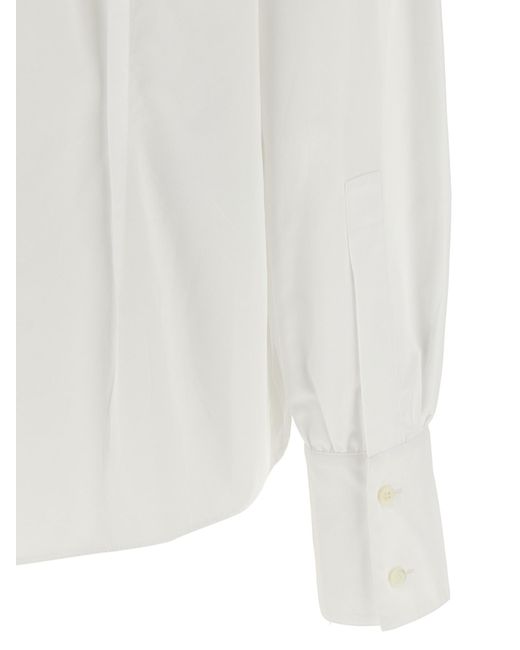 Prada White Bow Shirt